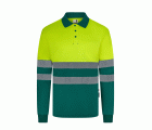 305535.POLO GRS BICOLOR ML RS VERDE/AMARILLO FLÚOR S