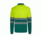 305535.POLO GRS BICOLOR ML RS VERDE/AMARILLO FLÚOR S