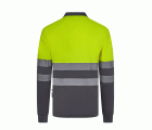 305535.POLO GRS BICOLOR ML RS GRIS/AMARILLO FLÚOR S