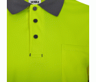 305535.POLO GRS BICOLOR ML RS GRIS/AMARILLO FLÚOR S