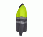 305535.POLO GRS BICOLOR ML RS GRIS/AMARILLO FLÚOR S