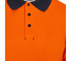 305535.POLO GRS BICOLOR ML RS AZUL NAVY/NARANJA FLÚOR S