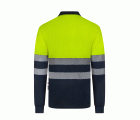 305535.POLO GRS BICOLOR ML RS AZUL NAVY/AMARILLO FLÚOR S