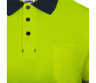305535.POLO GRS BICOLOR ML RS AZUL NAVY/AMARILLO FLÚOR S