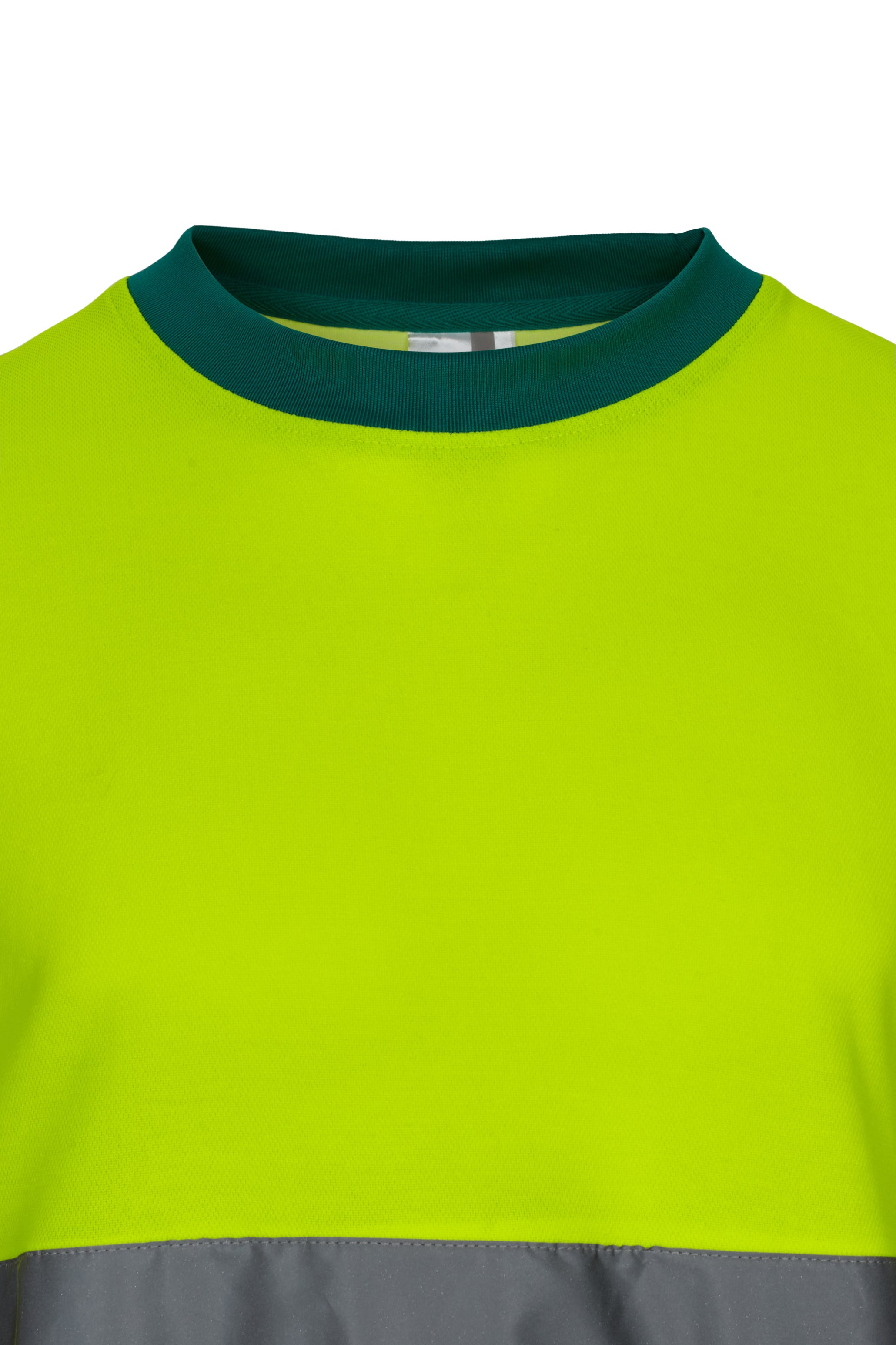 305613.CAMISETA ALGODÓN BICOLOR MC AV VERDE/AMARILLO FLÚOR S