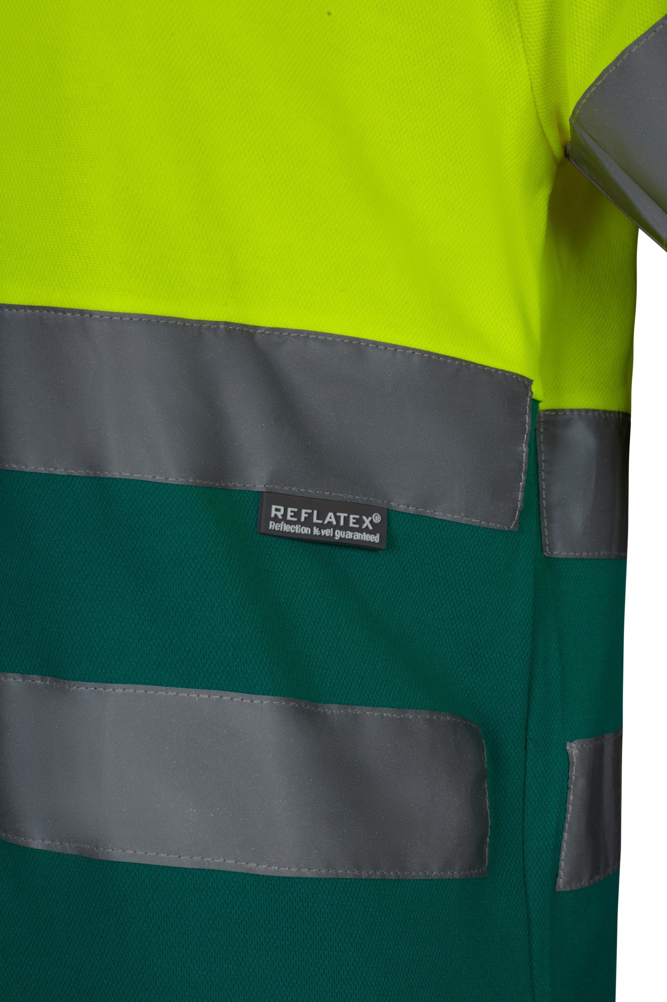 305613.CAMISETA ALGODÓN BICOLOR MC AV VERDE/AMARILLO FLÚOR S