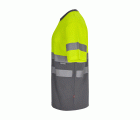 305613.CAMISETA ALGODÓN BICOLOR MC AV GRIS/AMARILLO FLÚOR S