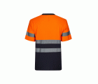 305613.CAMISETA ALGODÓN BICOLOR MC AV AZUL NAVY/NARANJA FLÚOR S