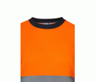 305613.CAMISETA ALGODÓN BICOLOR MC AV AZUL NAVY/NARANJA FLÚOR S