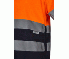 305613.CAMISETA ALGODÓN BICOLOR MC AV AZUL NAVY/NARANJA FLÚOR S