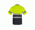 305613.CAMISETA ALGODÓN BICOLOR MC AV AZUL NAVY/AMARILLO FLÚOR S