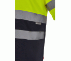 305613.CAMISETA ALGODÓN BICOLOR MC AV AZUL NAVY/AMARILLO FLÚOR S