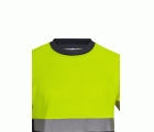 305613.CAMISETA ALGODÓN BICOLOR MC AV AZUL NAVY/AMARILLO FLÚOR S
