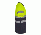 305613.CAMISETA ALGODÓN BICOLOR MC AV AZUL NAVY/AMARILLO FLÚOR S