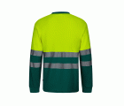 305615.CAMISETA ALGODÓN BICOLOR ML AV VERDE/AMARILLO FLÚOR S