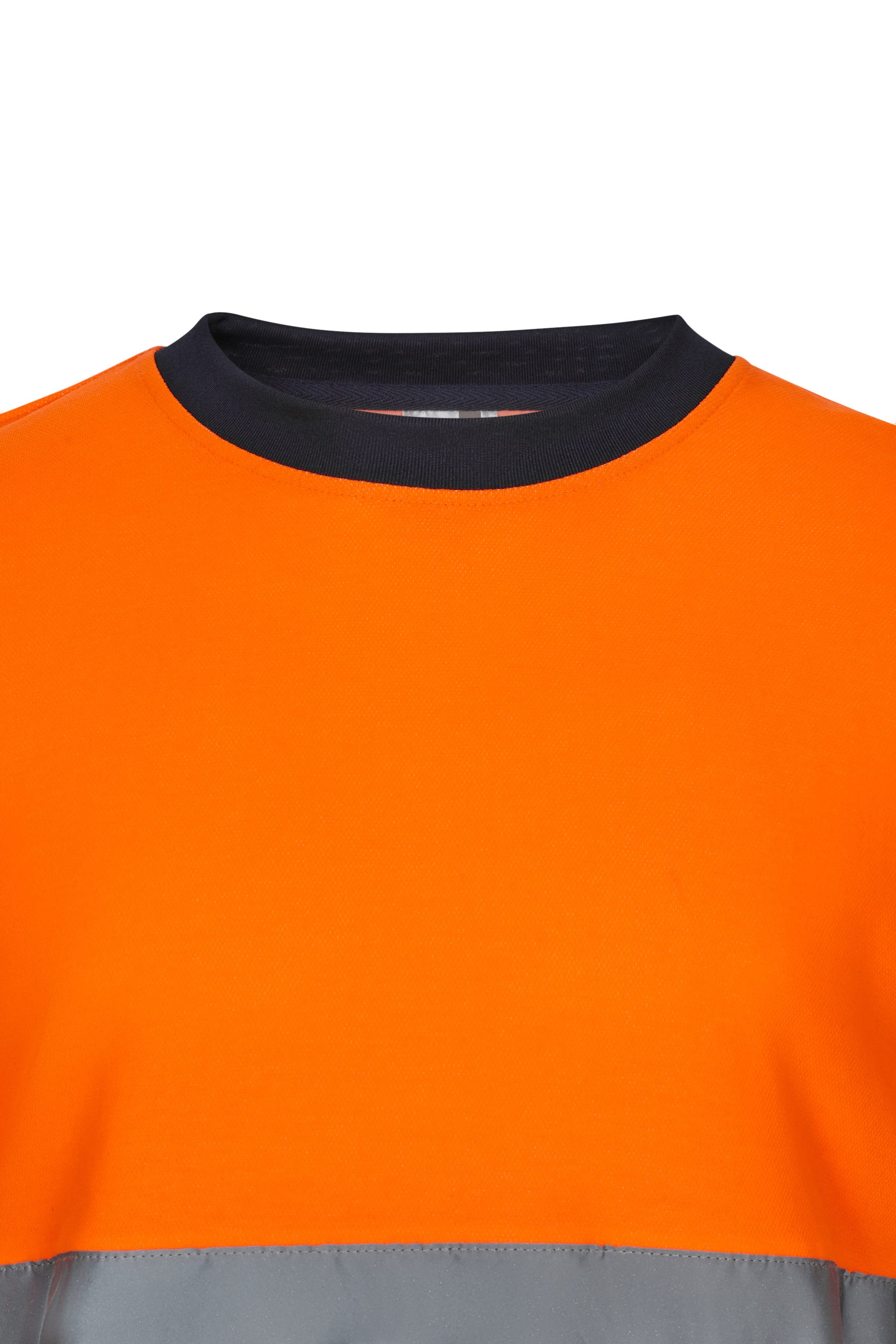 305615.CAMISETA ALGODÓN BICOLOR ML AV AZUL NAVY/NARANJA FLÚOR S