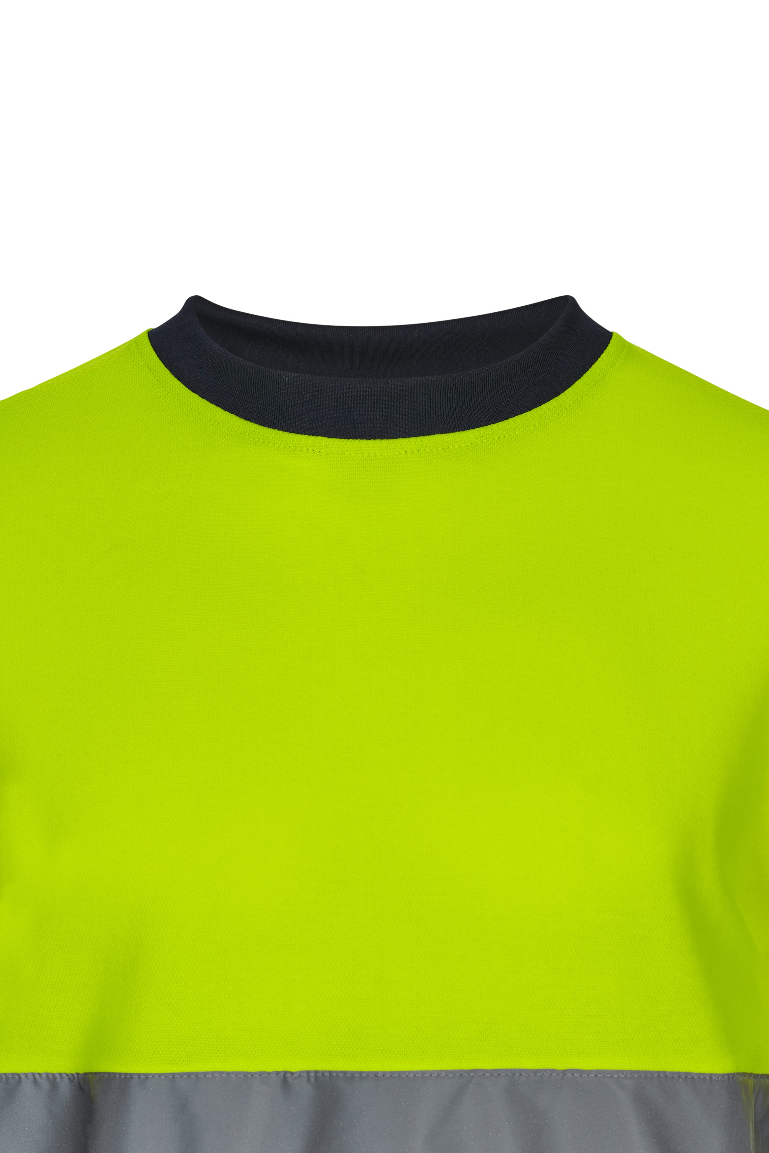 305615.CAMISETA ALGODÓN BICOLOR ML AV AZUL NAVY/AMARILLO FLÚOR S