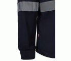 305615.CAMISETA ALGODÓN BICOLOR ML AV AZUL NAVY/AMARILLO FLÚOR S