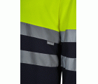 305615.CAMISETA ALGODÓN BICOLOR ML AV AZUL NAVY/AMARILLO FLÚOR S