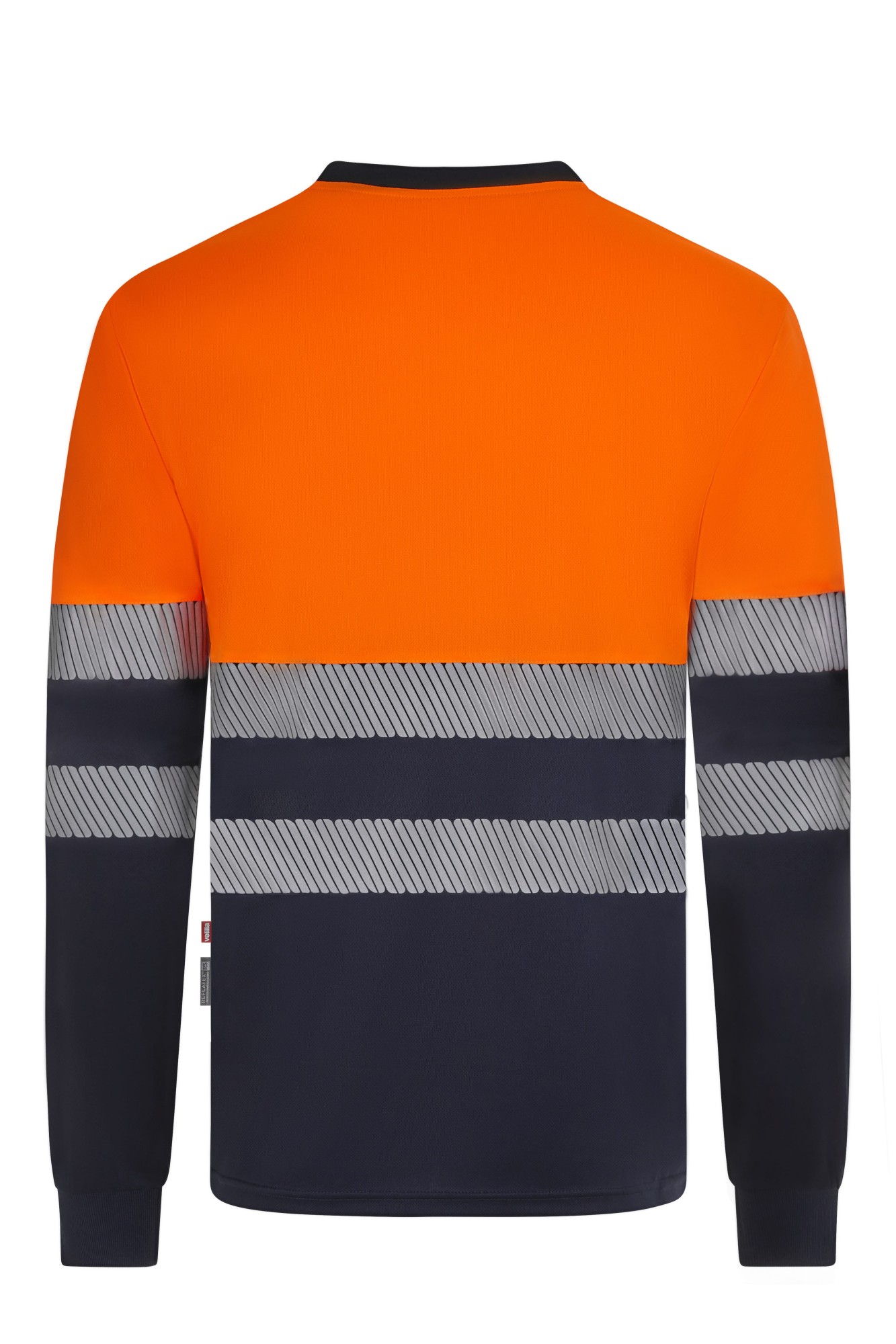 305619.CAMISETA ALGODÓN BICOLOR RCS M AZUL NAVY/NARANJA FLÚOR S