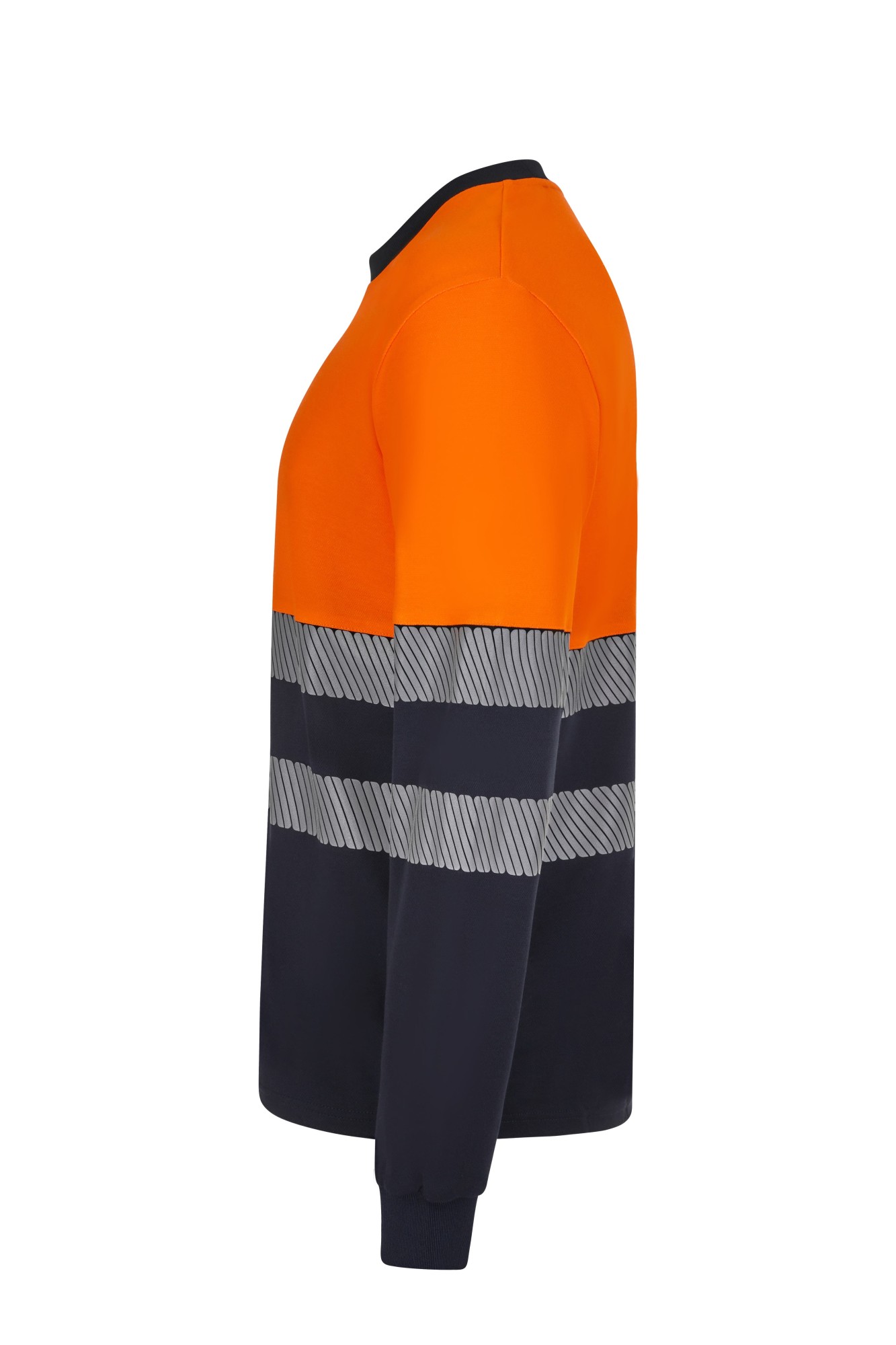 305619.CAMISETA ALGODÓN BICOLOR RCS M AZUL NAVY/NARANJA FLÚOR S