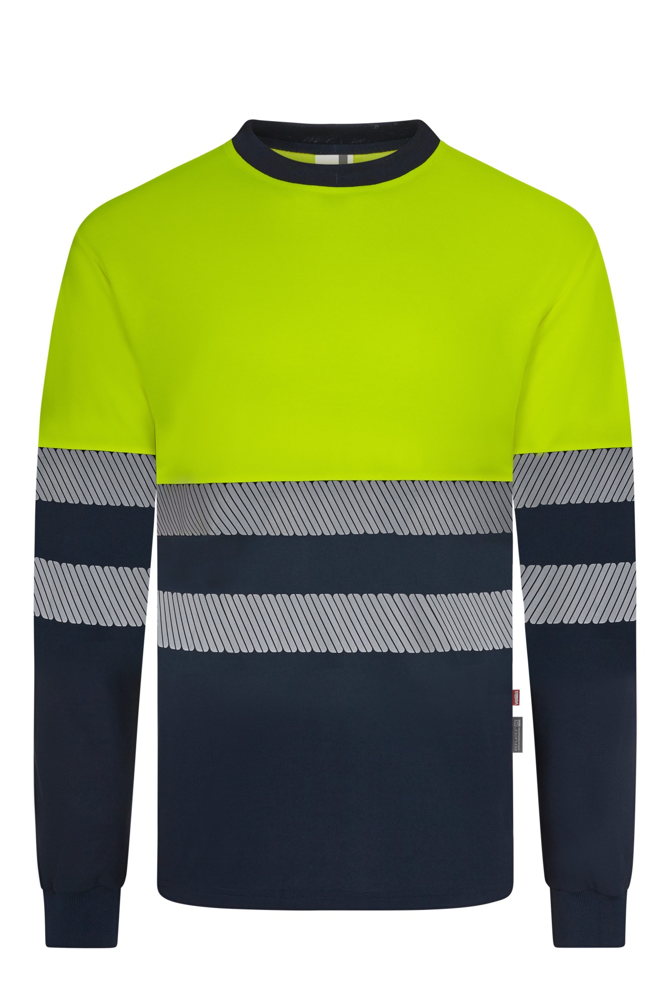 305619.CAMISETA ALGODÓN BICOLOR RCS M AZUL NAVY/AMARILLO FLÚOR S