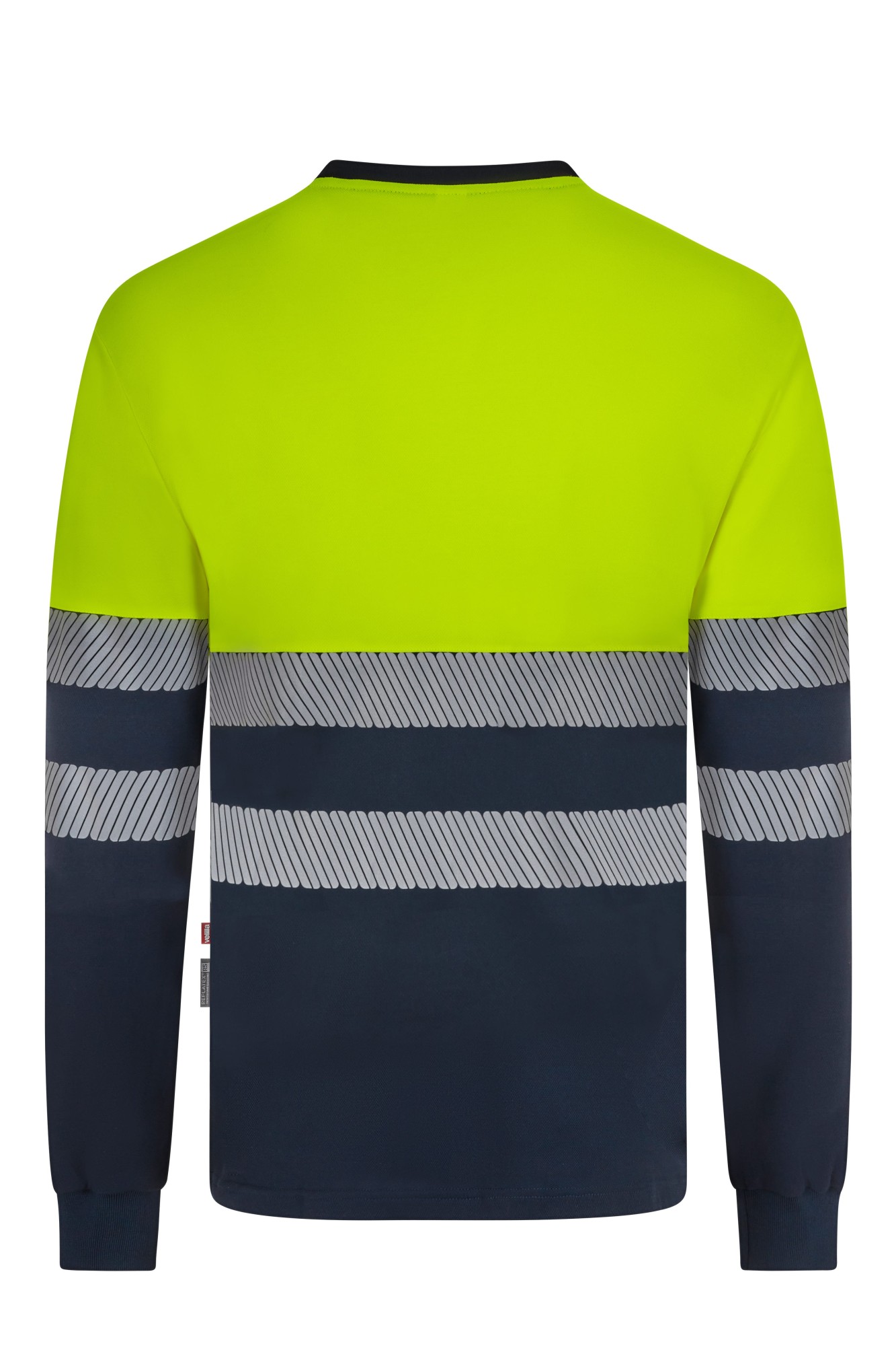 305619.CAMISETA ALGODÓN BICOLOR RCS M AZUL NAVY/AMARILLO FLÚOR S