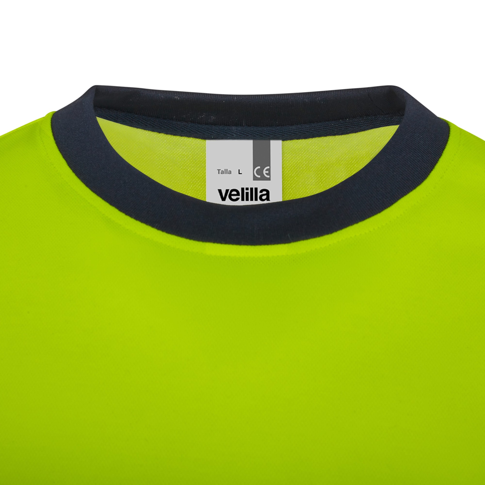 305619.CAMISETA ALGODÓN BICOLOR RCS M AZUL NAVY/AMARILLO FLÚOR S