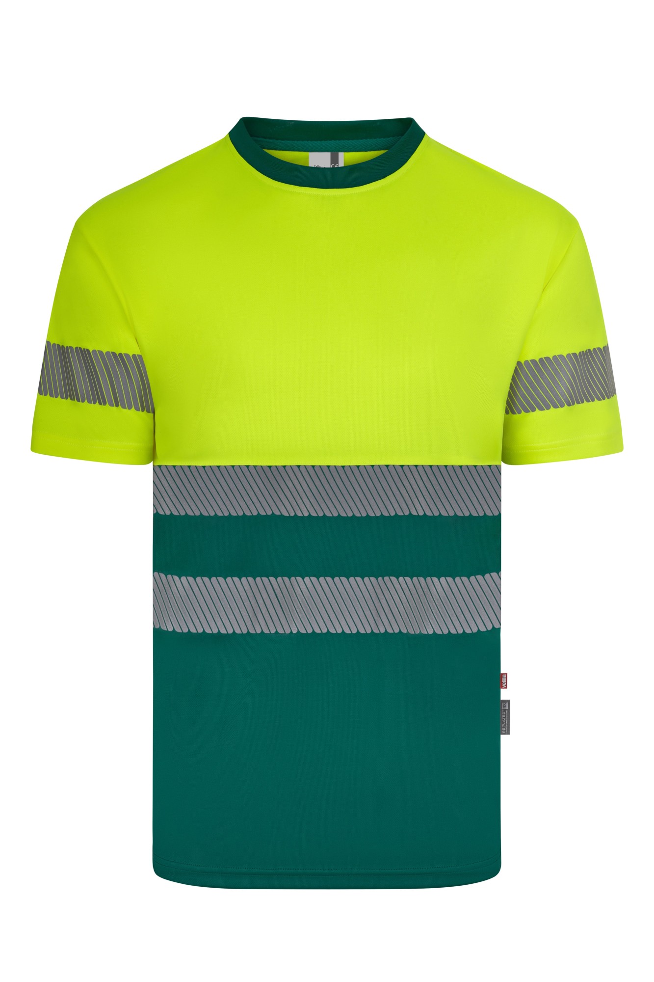 305633.CAMISETA GRS BICOLOR MC RS VERDE/AMARILLO FLÚOR S