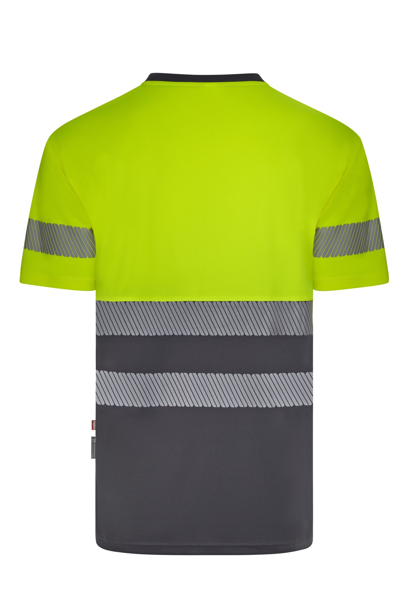 305633.CAMISETA GRS BICOLOR MC RS GRIS/AMARILLO FLÚOR S