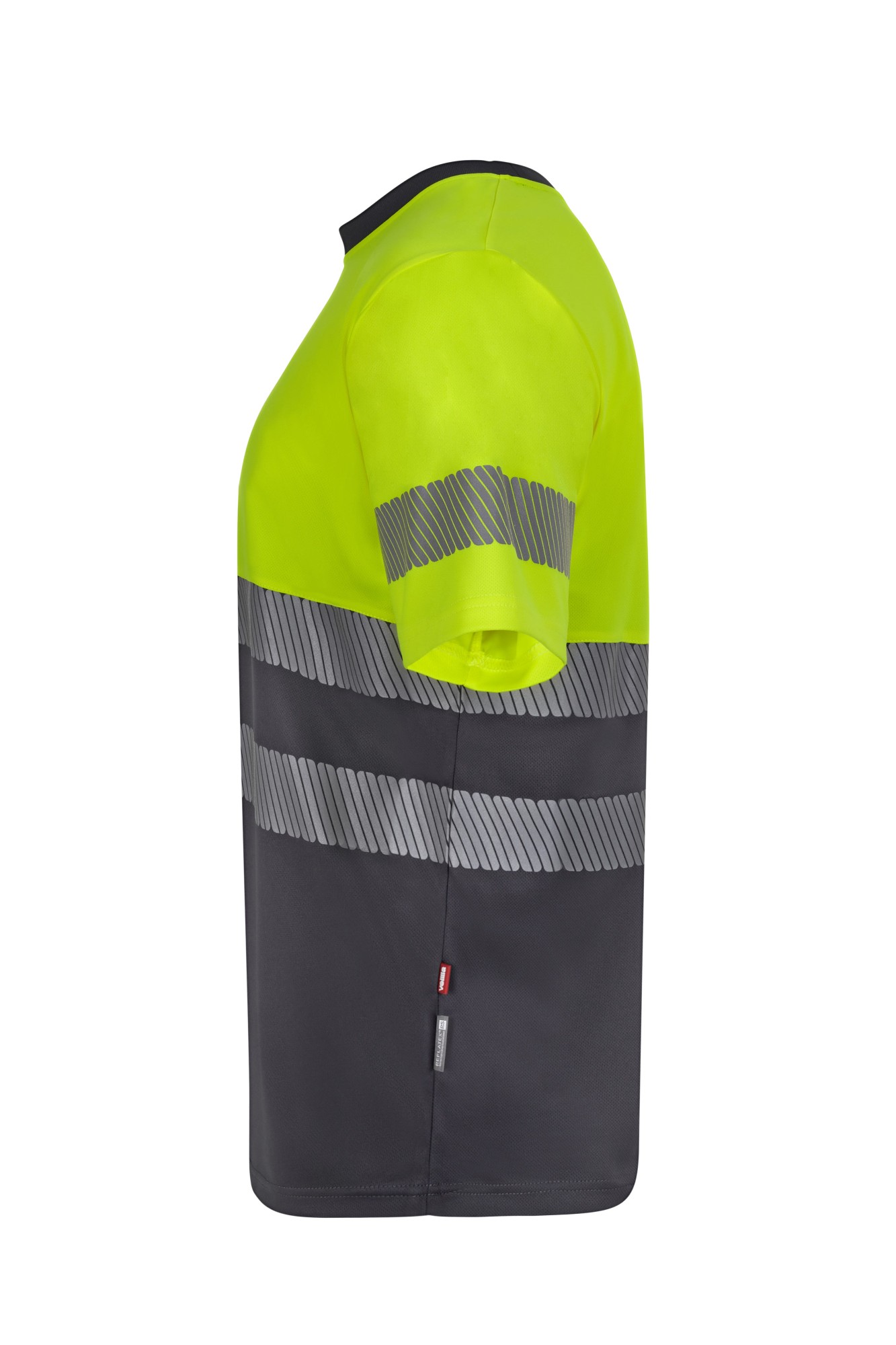 305633.CAMISETA GRS BICOLOR MC RS GRIS/AMARILLO FLÚOR S