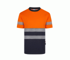 305633.CAMISETA GRS BICOLOR MC RS AZUL NAVY/NARANJA FLÚOR S