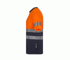 305633.CAMISETA GRS BICOLOR MC RS AZUL NAVY/NARANJA FLÚOR S