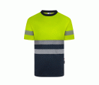 305633.CAMISETA GRS BICOLOR MC RS AZUL NAVY/AMARILLO FLÚOR S