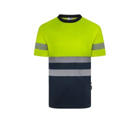 305633.CAMISETA GRS BICOLOR MC RS AZUL NAVY/AMARILLO FLÚOR L