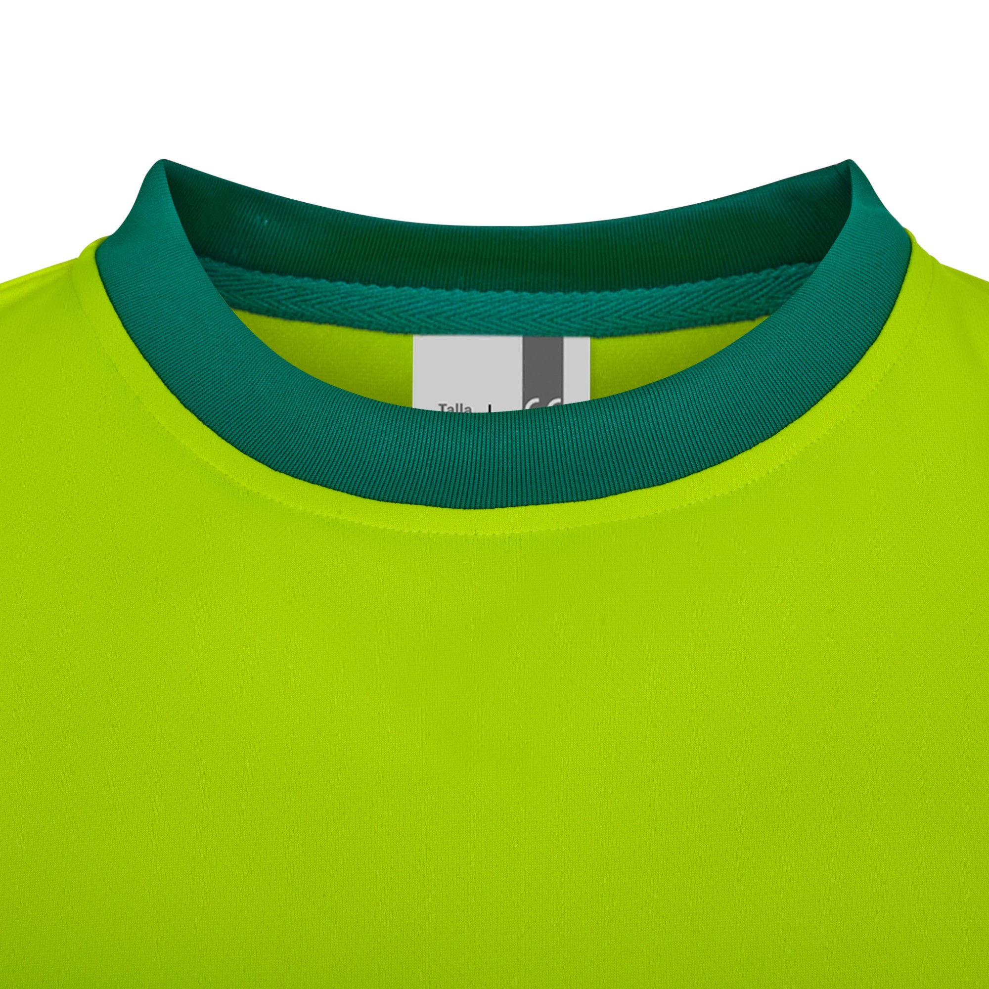 305635.CAMISETA GRS BICOLOR ML RS VERDE/AMARILLO FLÚOR S