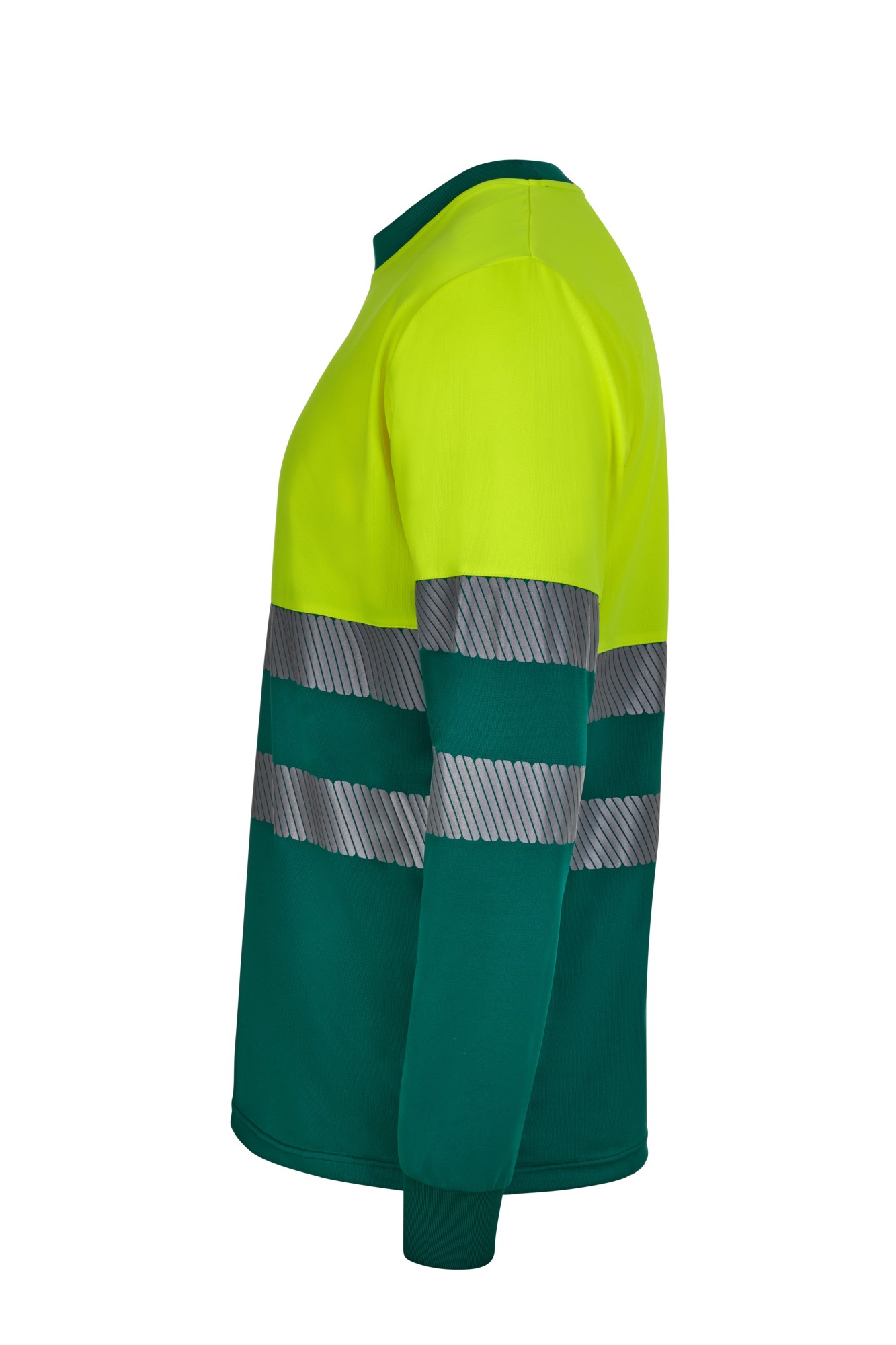 305635.CAMISETA GRS BICOLOR ML RS VERDE/AMARILLO FLÚOR S