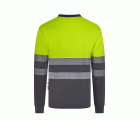 305635.CAMISETA GRS BICOLOR ML RS GRIS/AMARILLO FLÚOR S