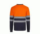 305635.CAMISETA GRS BICOLOR ML RS AZUL NAVY/NARANJA FLÚOR S