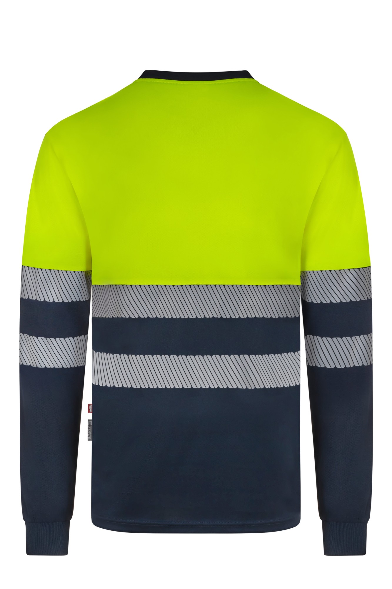305635.CAMISETA GRS BICOLOR ML RS AZUL NAVY/AMARILLO FLÚOR S