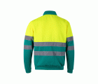 305701.SUDADERA BICOLOR CREMALLERA AV VERDE/AMARILLO FLÚOR 2XL