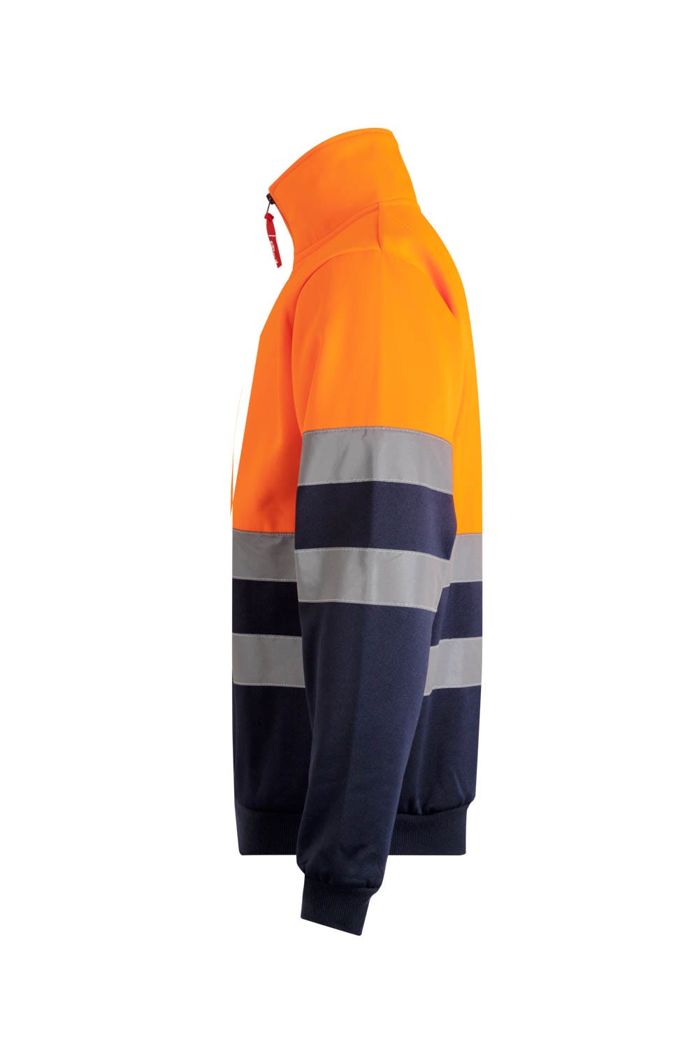 305701.SUDADERA BICOLOR CREMALLERA AV AZUL NAVY/NARANJA FLÚOR 2XL
