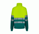 305703.SUDADERA BICOLOR CREMALLERA RS VERDE/AMARILLO FLÚOR S