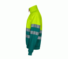 305703.SUDADERA BICOLOR CREMALLERA RS VERDE/AMARILLO FLÚOR S