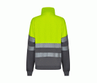 305703.SUDADERA BICOLOR CREMALLERA RS GRIS/AMARILLO FLÚOR S