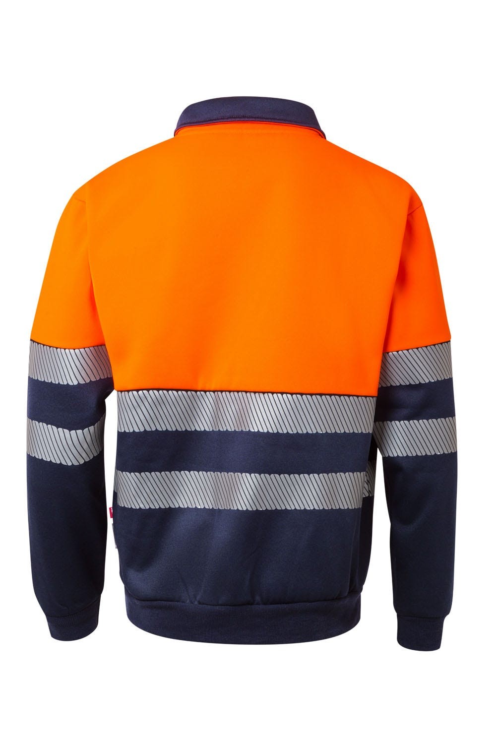 305703.SUDADERA BICOLOR CREMALLERA RS AZUL NAVY/NARANJA FLÚOR 2XL