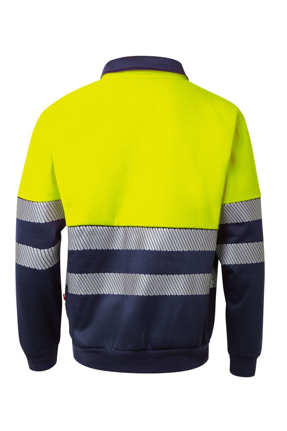305703.SUDADERA BICOLOR CREMALLERA RS AZUL NAVY/AMARILLO FLÚOR 2XL
