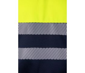 305703.SUDADERA BICOLOR CREMALLERA RS AZUL NAVY/AMARILLO FLÚOR L