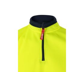 305703.SUDADERA BICOLOR CREMALLERA RS AZUL NAVY/AMARILLO FLÚOR L