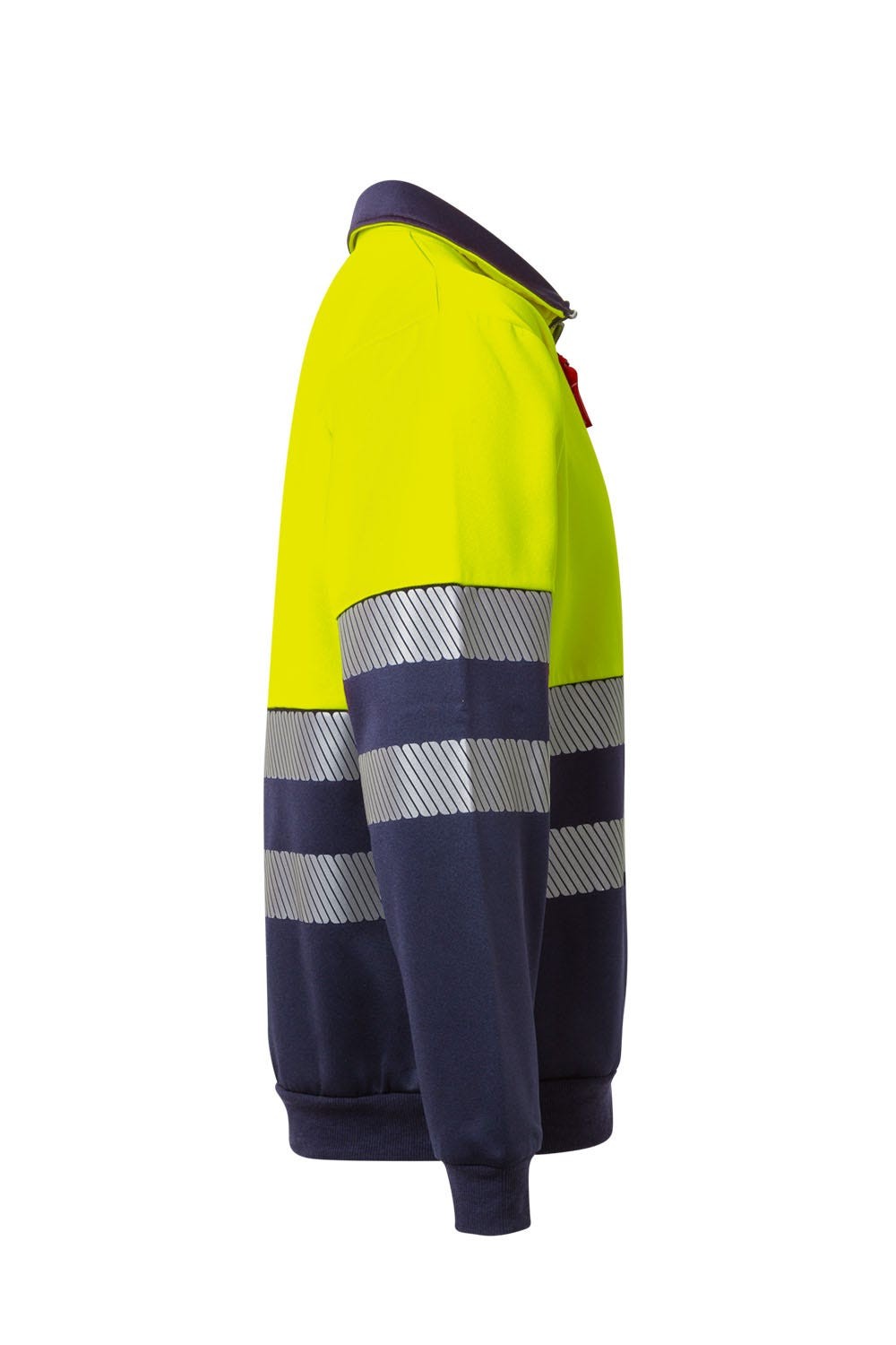 305703.SUDADERA BICOLOR CREMALLERA RS AZUL NAVY/AMARILLO FLÚOR 2XL